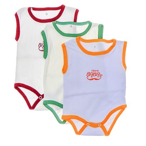 Sadık Bebe Penye Baskılı Sıfır Kol Çıtçıtlı Badi 1-6 Ay