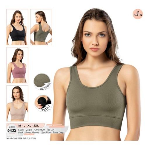 Kota 6432 Bayan Battal Dalgıç Fitilli Geniş Askılı Pedli Büstiyer