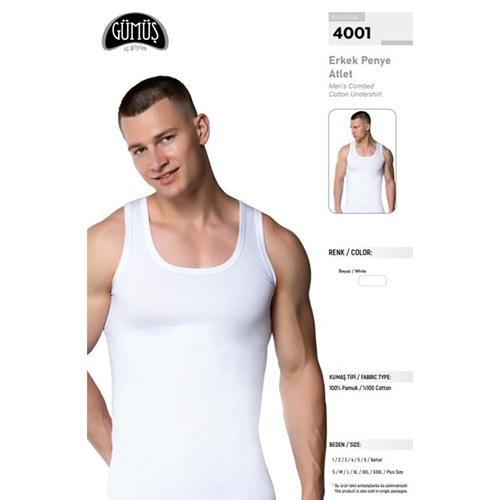 Gümüş 4001 Erkek Penye Atlet