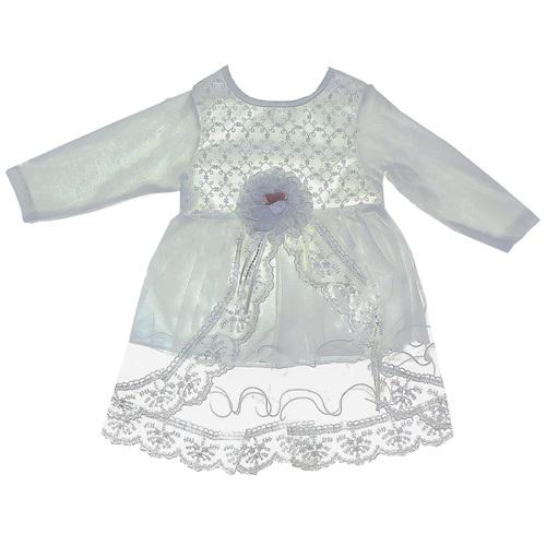 0021 Fisto Hayal Tül Kadife Elbise 6-12-18 Ay