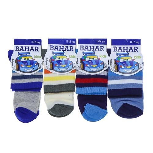 Bahar 3029 Erkek Çocuk Likralı Desenli Mevsimlik Kolej Çorap