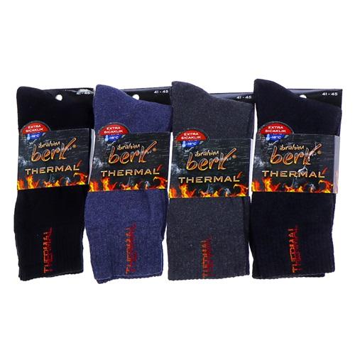 İbrahim Berk 0105 Erkek Likralı Termal Soket Çorap