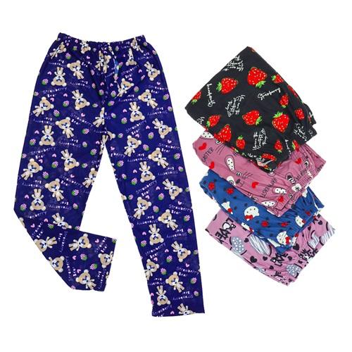 Çopur Bayan Desenli Micro Genç Pijama Alt M-2XL