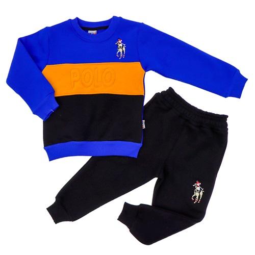 Miniclup 312 Erkek Çocuk Polo Nakışlı 3 İp Parçalı Takım 5-8 Yaş - Yeşil - 5-6-7-8 YAŞ