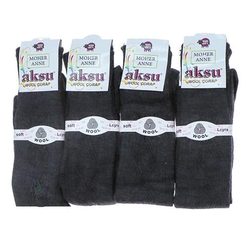Aksu 0922 Bayan Moher Yün Dizaltı Çorap