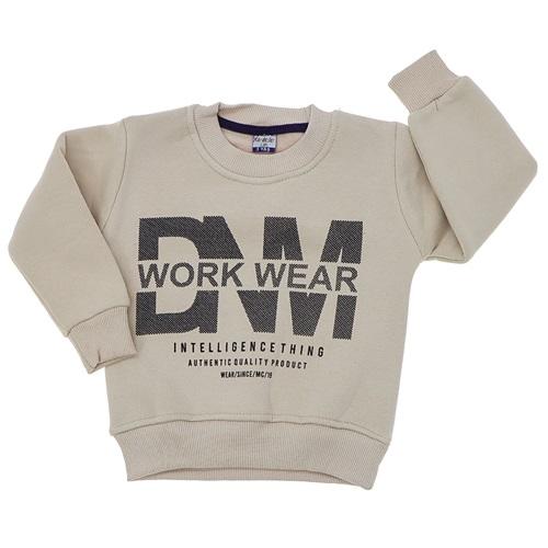 Kardeşler Erkek Çocuk 3 İplik Work Wear Baskılı Sweat 8-12 Yaş