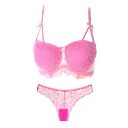 DP De Pier 10097 Bayan Dekolte Askı Fiyonklu Dantelli Dolgulu Sütyen Takım 75-90