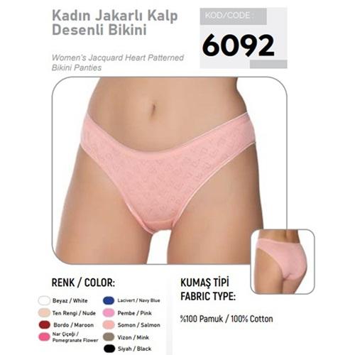 Gümüş 6092 Bayan Jakarlı Kalpli Bikini