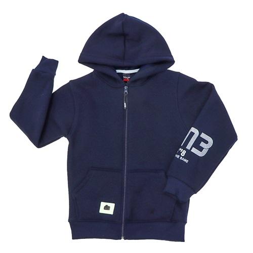 Em & Sa Life 4076 Erkek Çocuk 3 İp Kol Run Baskılı Kanguru Cep Kapşonlu Sweat Hırka 13-16 Yaş