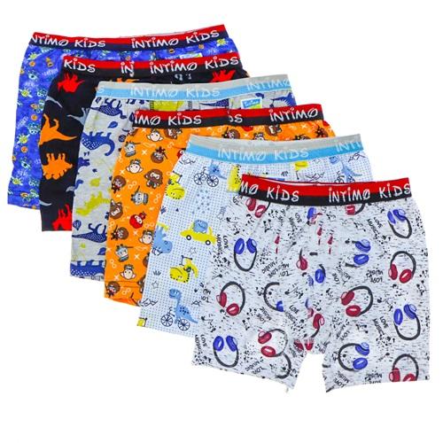 İntimo Kids 2521 Erkek Çocuk Penye Desenli Boxer