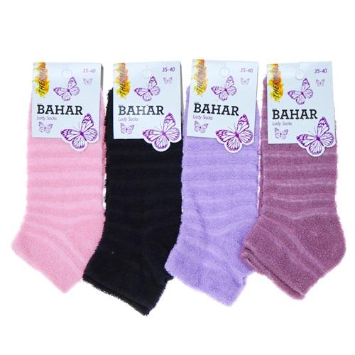 Bahar 3005 Bayan Desenli Ters Havlu Patik Çorap