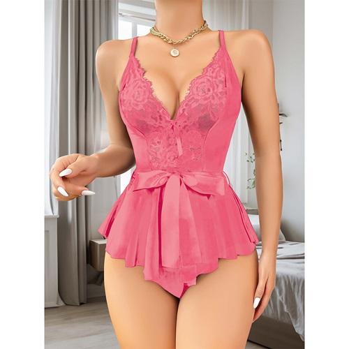 Lily Bicnca 1028 Bayan Fantazi Dantelli Babydoll Gecelik