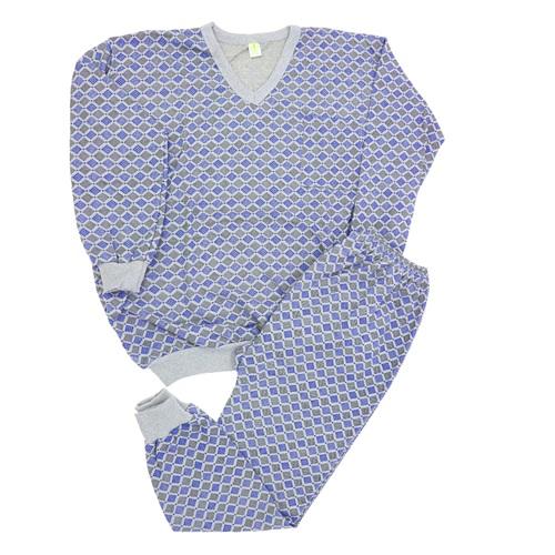 Burak Bey Erkek 2 İp Desenli Torlu Paça Şardonlu Pijama Takımı XL-2XL