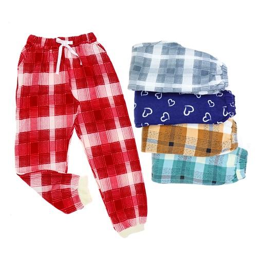 Güldür Trend End 9274 Bayan Polar Desenli Cepli Peluş Torlu Paça Eşofman Alt S-XL