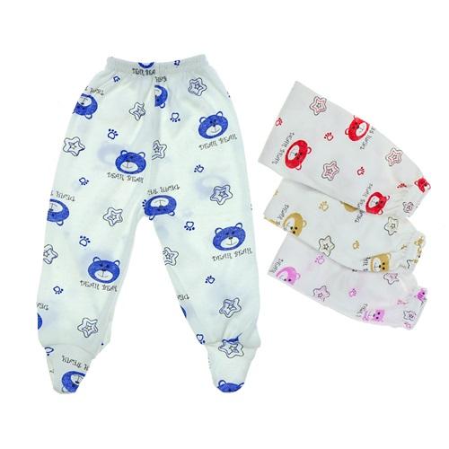 Sadık Bebe Penye Desenli Patikli Pijama Tek Alt 0-3 Ay (12 Li)
