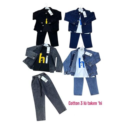 Puba 25955-1 Erkek Çocuk Cotton 3 Lü Hi Kot Takım 2-5 Yaş