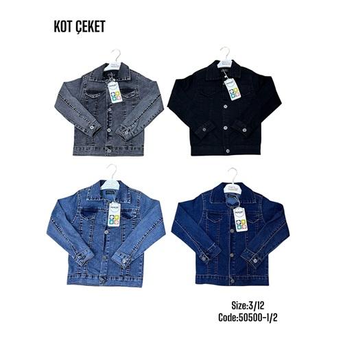 Paşacan 50504-1 Erkek Çocuk Likralı Kot Ceket 3-7 Yaş