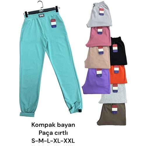 Srt 2145 Bayan Paça Cırtlı Eşofman Alt S-2XL