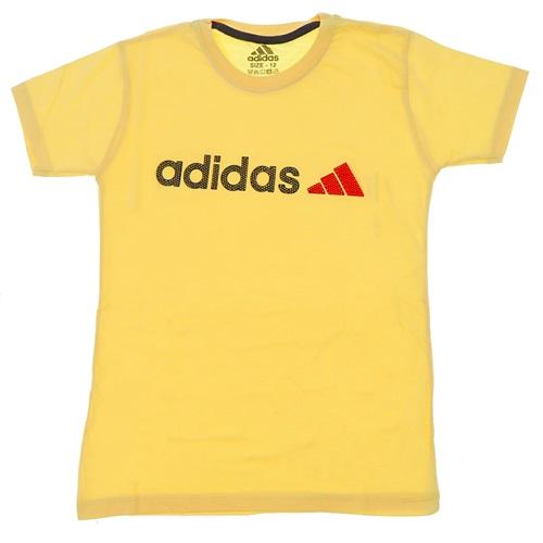 Alfa Kids 6178 Erkek Çocuk Adidas Baskılı Sıfır Yaka Tişört 9-12 Yaş