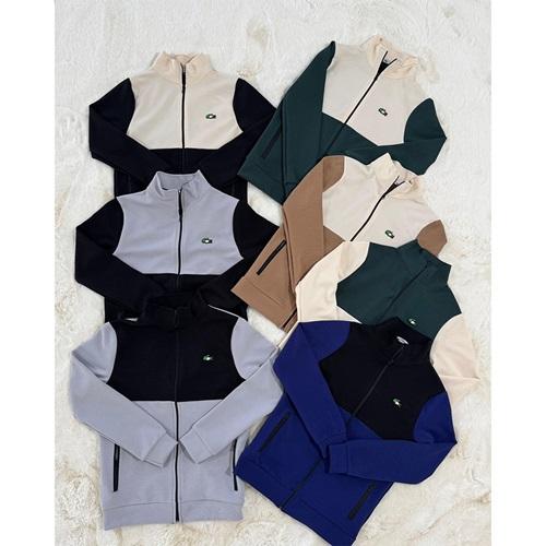 Helen 788 -796 Erkek Ottoman Lacoste Armalı Fermuarlı Dik Yakalı Ceket S-2XL
