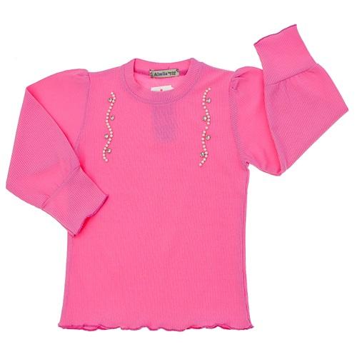 Almila 1737 Kız Çocuk Fitilli Omuz İncili Sweat 9-12 Yaş