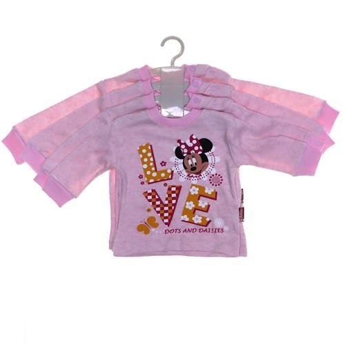 8007 Kız Penye Baskılı Badi 3-6-9-12 AY