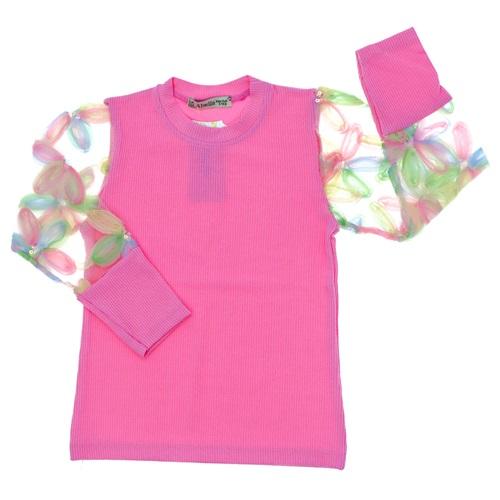 Almila 1799 Kız Çocuk Fitilli Kol Papatyalı Sweat 9-12 Yaş