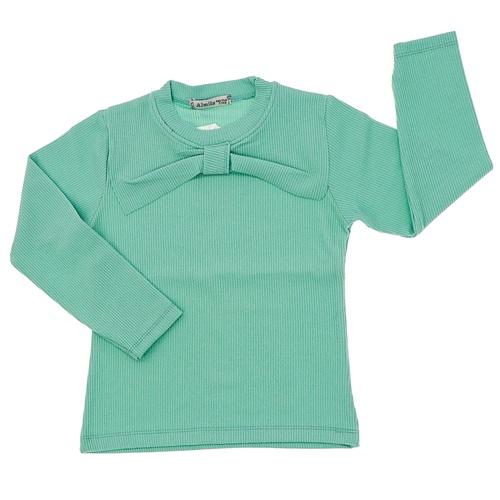 Almila 1751 Kız Çocuk Fitilli Yaka Fiyonklu Sweat 9-12 Yaş