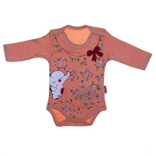 5037 Kız Sweatshirt Secret Penye Baskılı Badi 3-6-9-12 AY