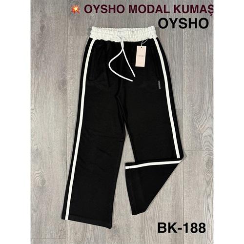 Oysho BK-188 Bayan Modal Kumaş Palazzo Oysho Baskılı Düz Paça Eşofman Alt S-XXL