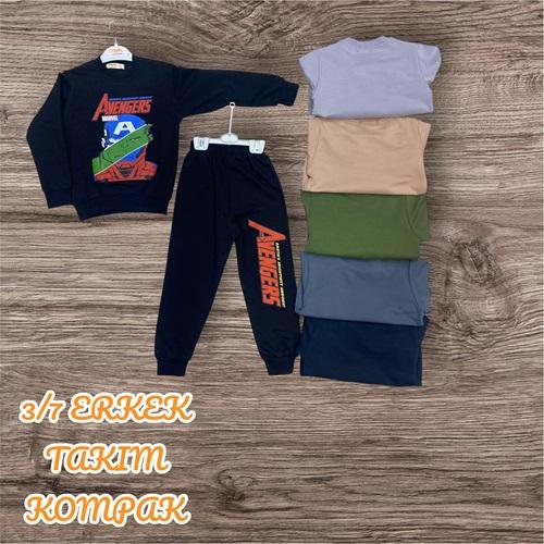 Dıgıdık Kids 121131 Erkek Çocuk Penye 2 İp Avengers Baskılı Takım 3-7 Yaş