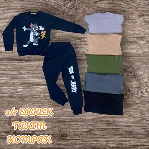 Dıgıdık Kids 122132 Erkek Çocuk Penye 2 İp Tom And Jerry Baskılı Takım 3-7 Yaş