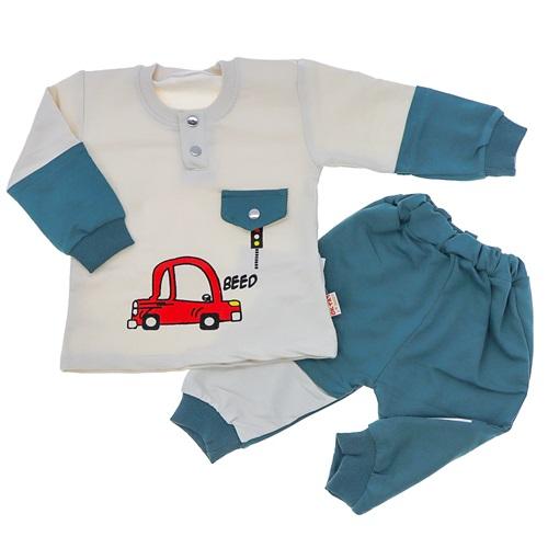 MY Oktay 2277 Erkek Bebe Araba Baskılı Takım 3-24 Ay