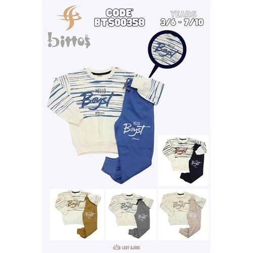 Bittoş Bts 0358 Erkek Çocuk 2 İp Hello Boys Baskılı Takım 7-10 Yaş