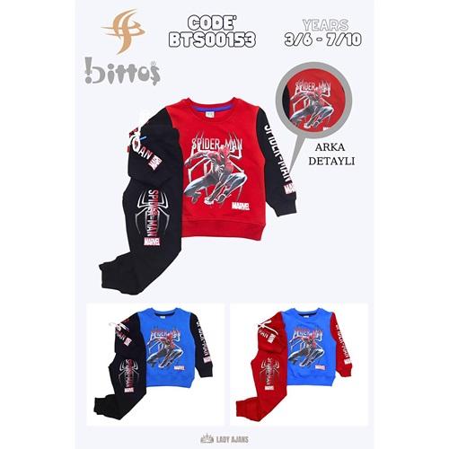 Bittoş Bts 00153 Erkek Çocuk 2 İp Spıderman Baskılı Takım 3-6 Yaş