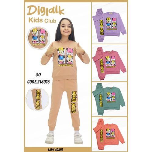 Dıgıdık Kids 218013 Kız Çocuk Penye 2 İp Mınnıe Mouse Baskılı Takım 3-7 Yaş
