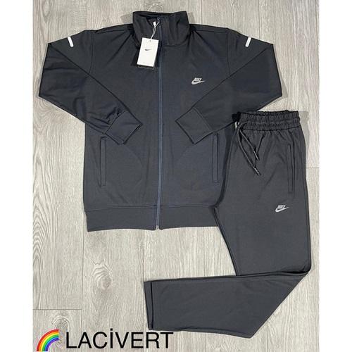 Are E-595 Erkek Dalgıç Nıke Baskılı Yakalı Fermuarlı Eşofman Takımı S-2 XL