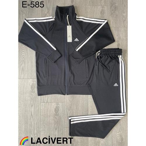 Are E-585 Erkek Dalgıç Adidas Nakışlı Yakalı Fermuarlı Eşofman Takımı S-2 XL