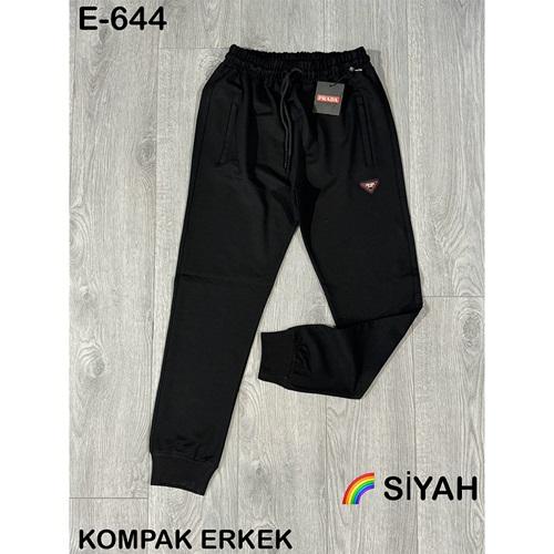 Atrax E-644 Erkek Kompak Prada Enjeksiyon Baskılı Ribana Paça Eşofman Alt S-2XL