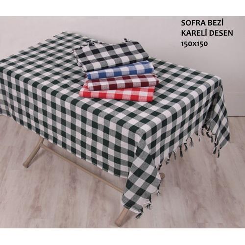 Sedef Orta Boy Kareli Sofra Bezi 150X150 CM (25 Li)