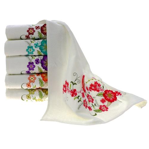 Orkidem 1015 3D Beyaz Kadife El Yüz Havlusu 50x90cm