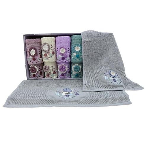 Orkidem 1029 Çerçeveli Elişi Analı Kızlı Kutulu El Yüz Havlusu 50x90 30x50 Cm