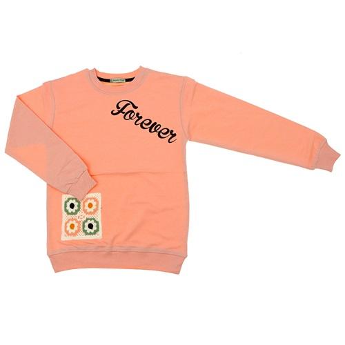 Almila 2062 Kız Çocuk 2 İp Forever Baskılı Sweat 13-16 Yaş
