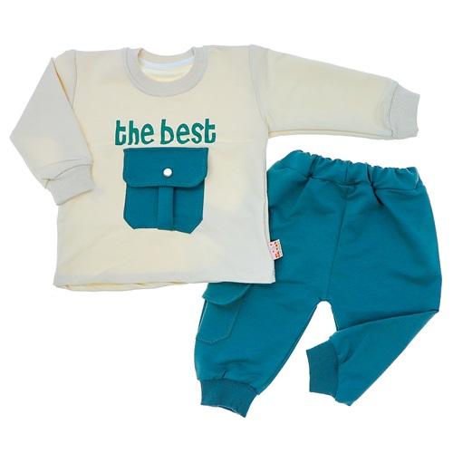 My Oktay 2276 Erkek Bebe Penye The Best Baskılı Cepli 2Li Takım 3-24 Ay