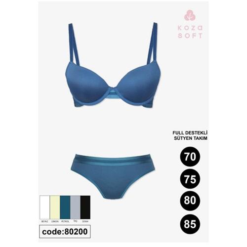 Koza 80200 Bayan Dolgulu Sütyen Takım 70-85