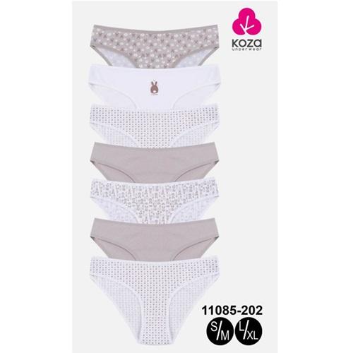 Koza 11085-202 Bayan Desenli 7 li Slip Bikini