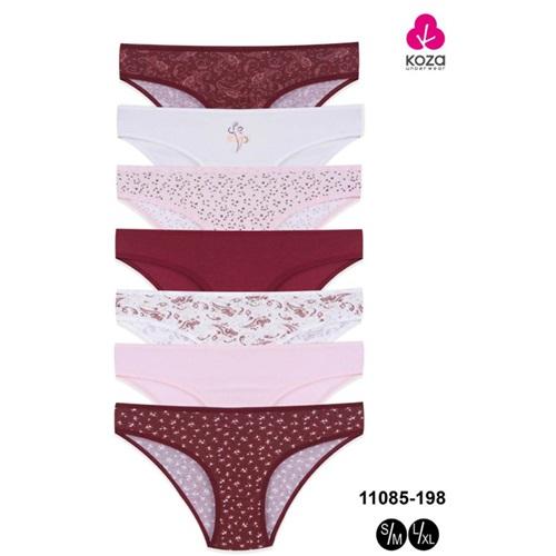 Koza 11085-198 Bayan Desenli 7 li Slip Bikini