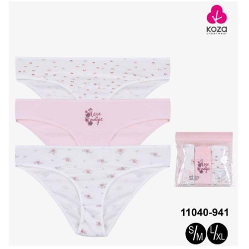 Koza 11040-941 Bayan Desenli 3 Lü Külot