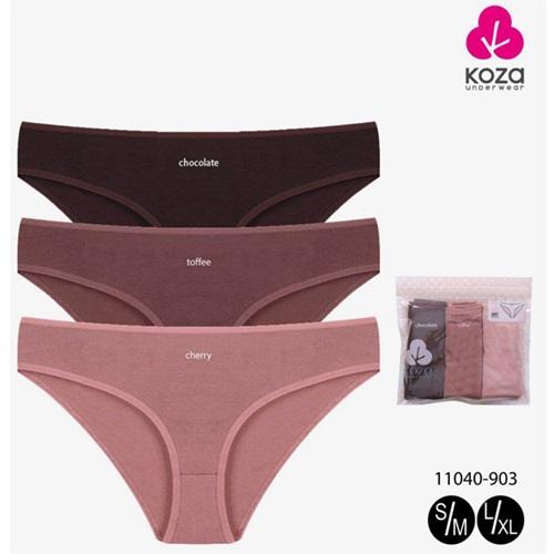 Koza Soft 11040-903 Bayan Penye 3 Lü Slip Bikini