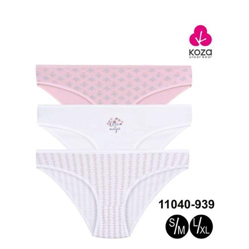 Koza 11040-939 Bayan Penye Desenli 3 Lü Bikini